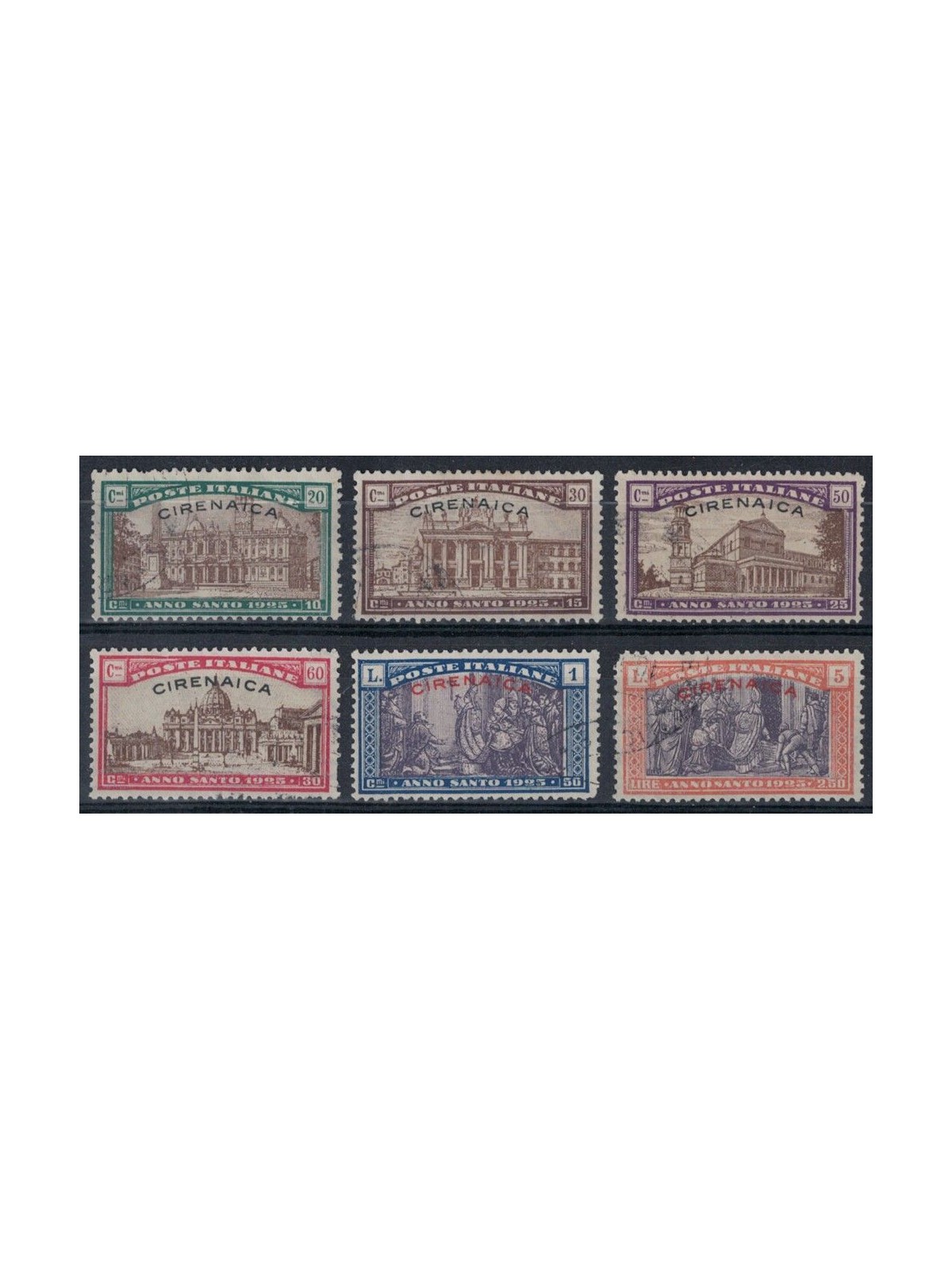 CIRENAICA 1925 Anno Santo 6v us