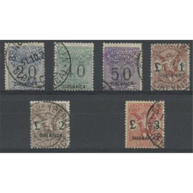 CIRENAICA 1924 Segnatasse Vaglia 6v us