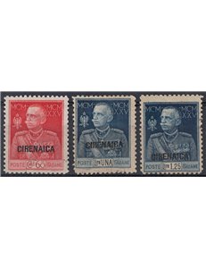 CIRENAICA 1925-26 Giubileo del Re dent. 11 3v us