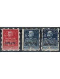 COLONIE CIRENAICA 1925-26 Giubileo del Re dent. 11 3v us