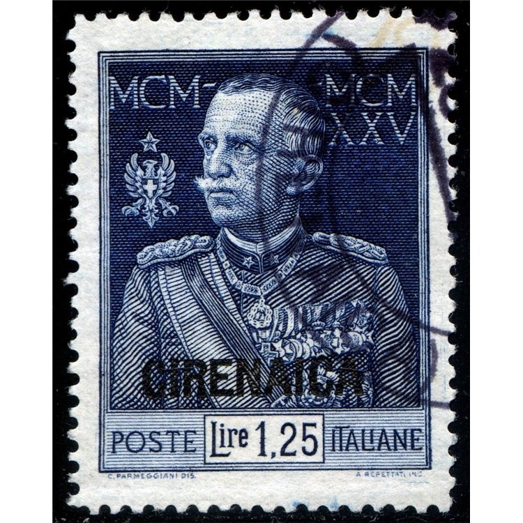 CYRENAICA 1925-26 Jubilee of the King dent. 13½ us ©