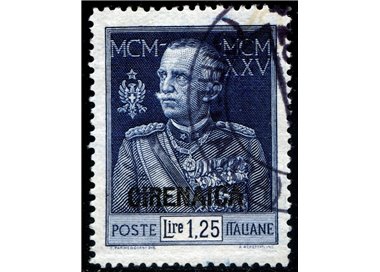 CYRENAICA 1925-26 Jubilee of the King dent. 13½ us ©