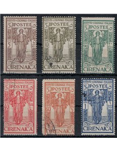 CIRENAICA 1926 Pro Istituto Coloniale Italiano 6v us