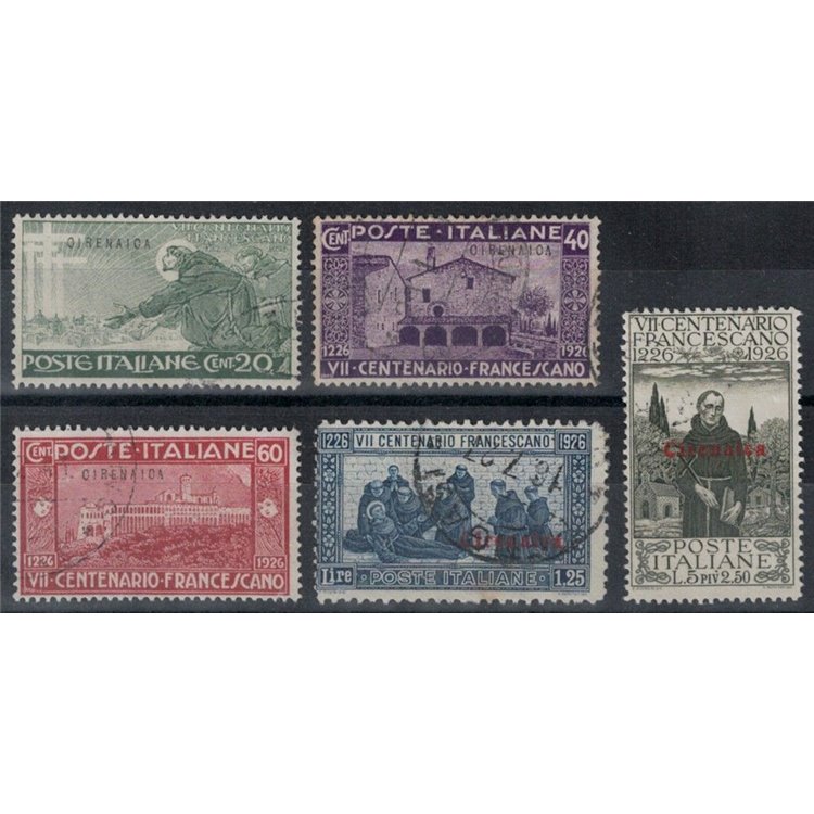 CIRENAICA 1926 San Francesco 5v us