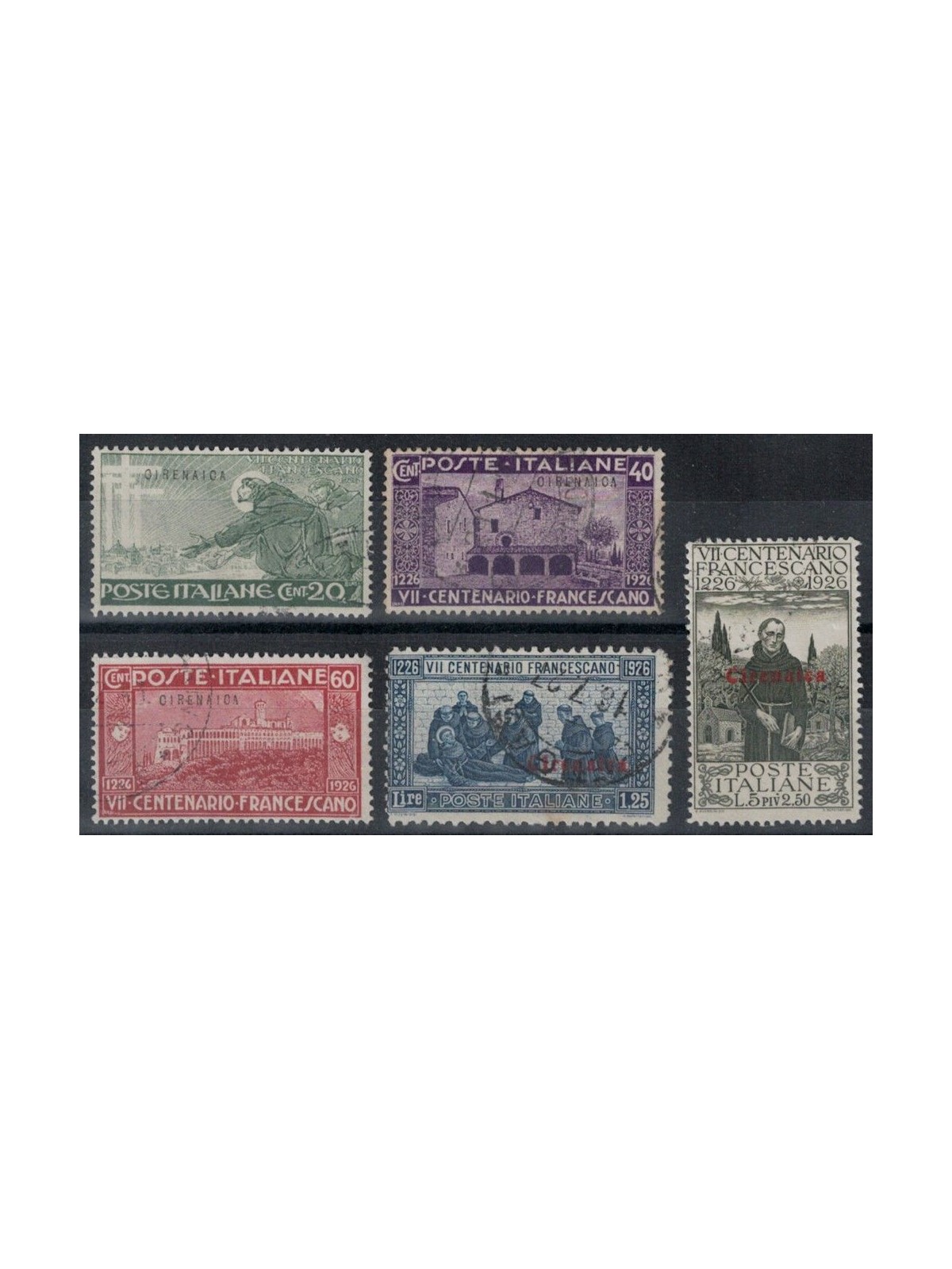 CYRENAICA 1926 San Francesco 5v us