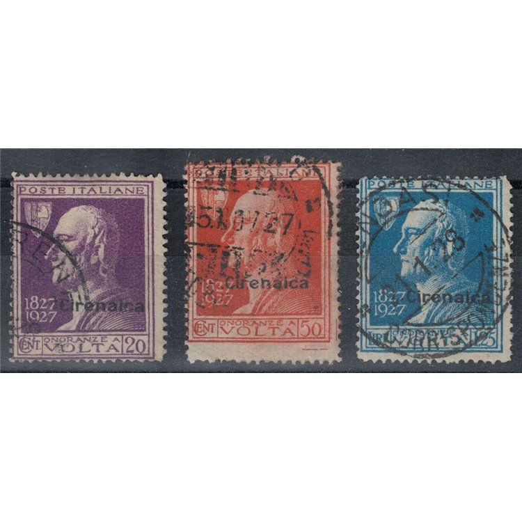 CYRENAICA 1927 Alessandro Volta 3v us