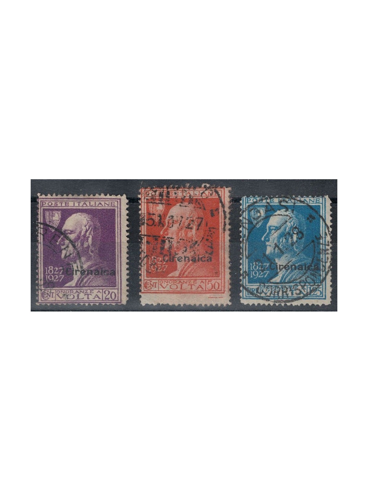 CYRENAICA 1927 Alessandro Volta 3v us
