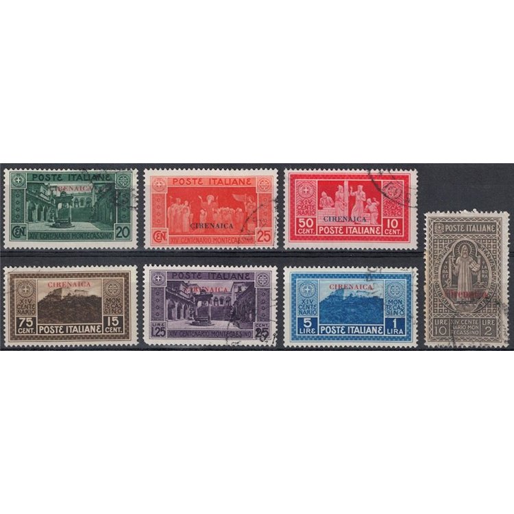 CIRENAICA 1929 Abbazia di Montecassino 7v us