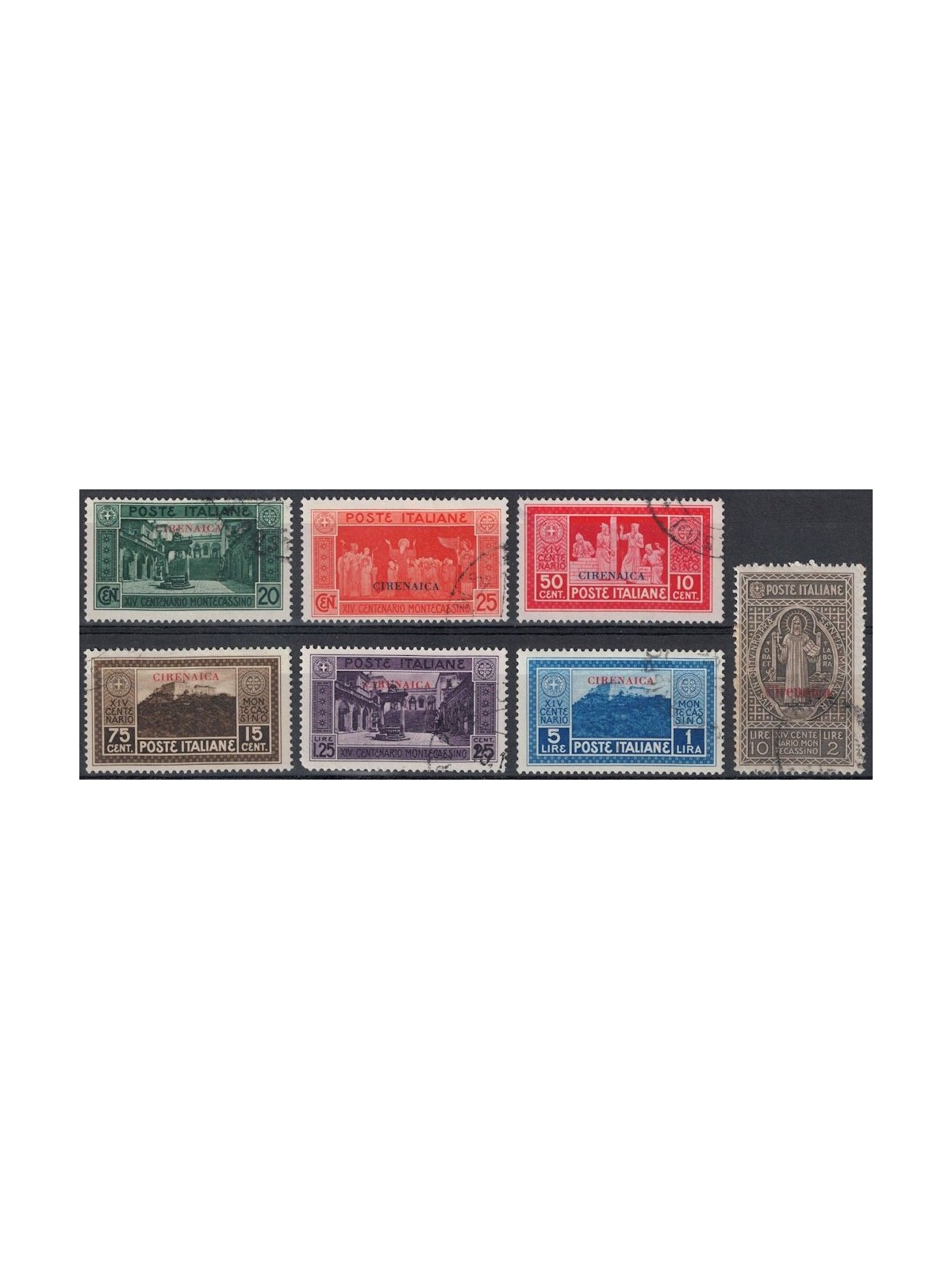 CYRENAICA 1929 Abbey of Montecassino 7v us