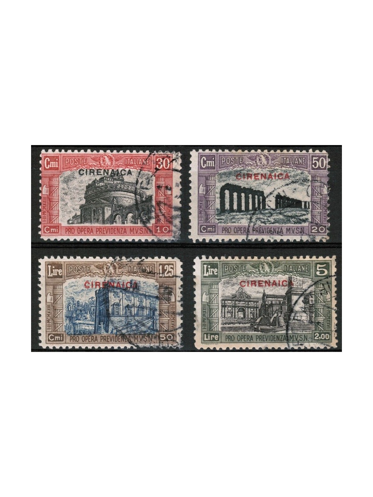 CIRENAICA 1929 Milizia II 4v us