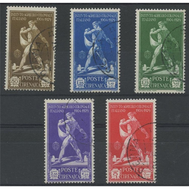 CIRENAICA 1930 Istituto Agricolo Italiano 5v us