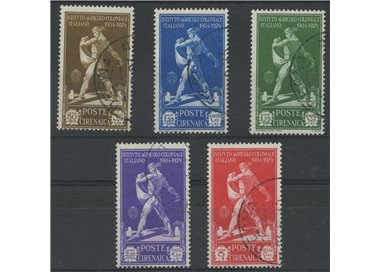 CIRENAICA 1930 Istituto Agricolo Italiano 5v us