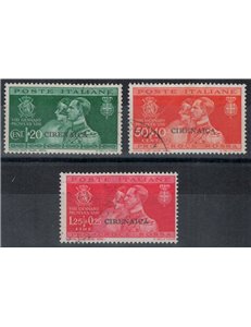 CIRENAICA 1930 Nozze del principe Umberto 3v us