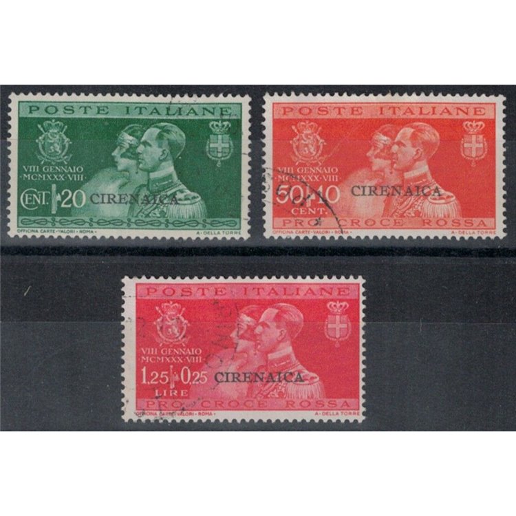 CIRENAICA 1930 Nozze del principe Umberto 3v us