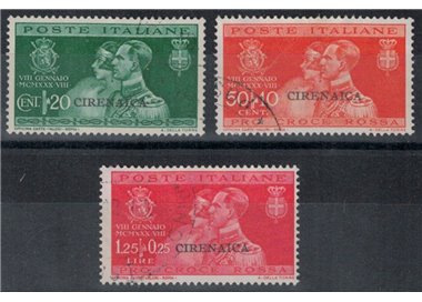 CIRENAICA 1930 Nozze del principe Umberto 3v us