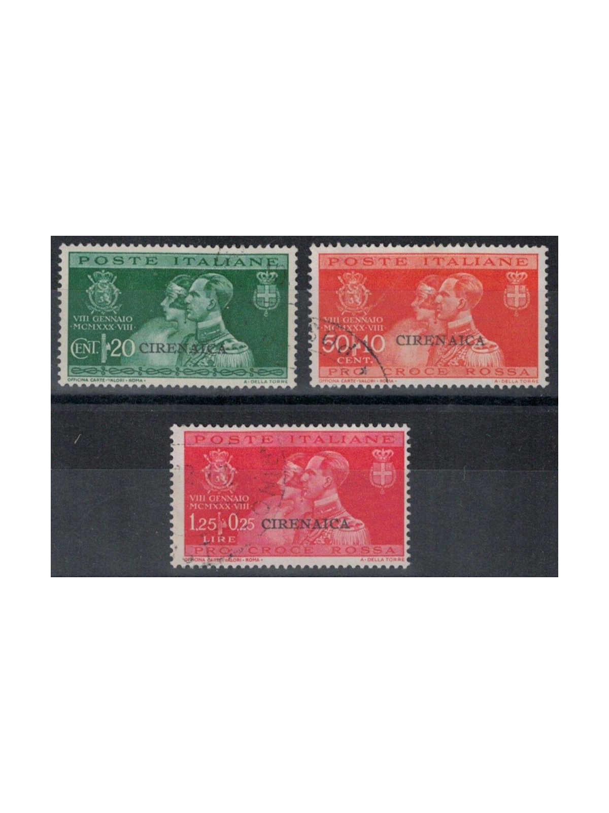 CYRENAICA 1930 Wedding of Prince Umberto 3v us