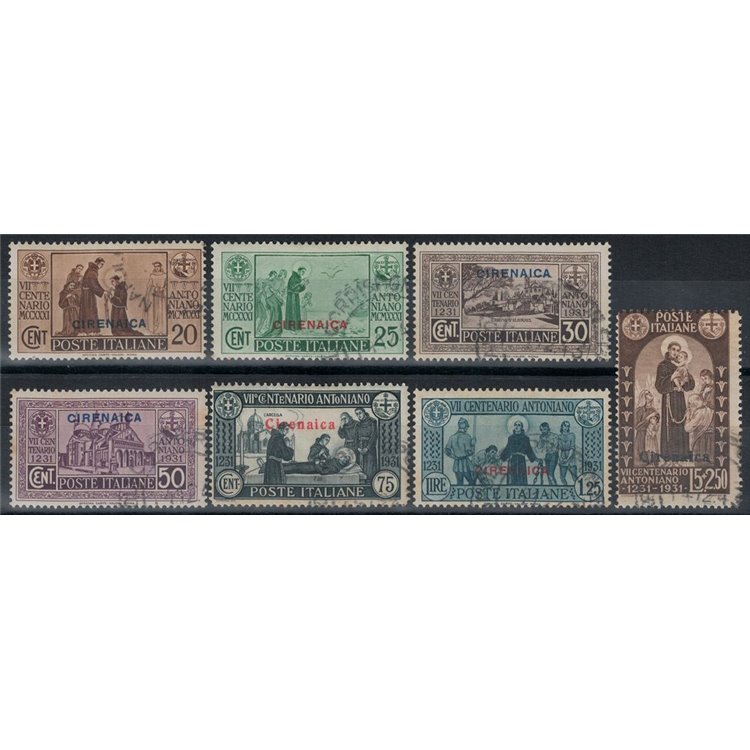 CIRENAICA 1931 Sant'Antonio 7v us