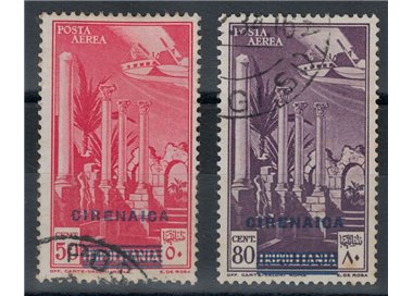 CYRENAICA 1932 Tripolitania Airmail overprinted 2v us