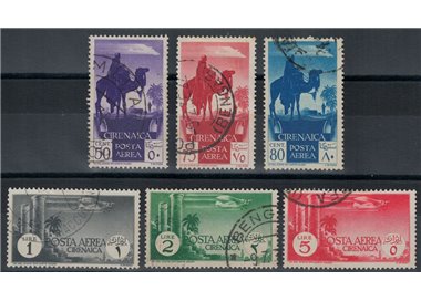 CIRENAICA 1932 Serie pittorica (posta aerea) 6v us