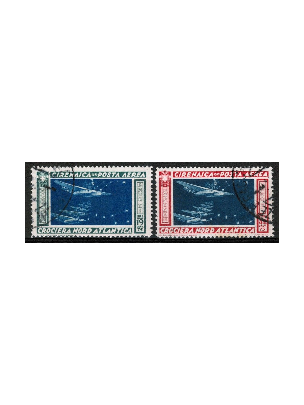 CIRENAICA 1933 Crociera Balbo 2v us