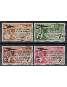 COLONIE CIRENAICA 1934 Volo Roma-Buenos Aires 4v us