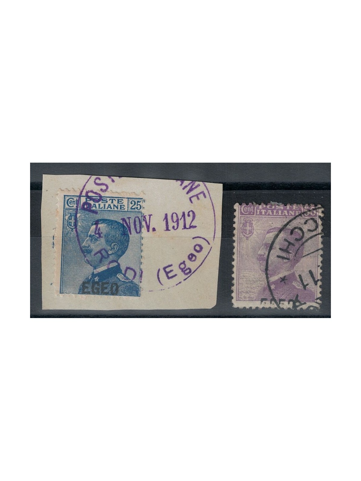 EGEO 1912 Michetti type overprinted 2v us