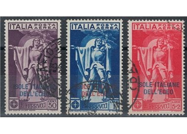 AEGEAN 1930 Francesco Ferrucci (airmail) 3v us