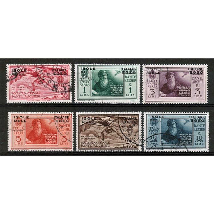 EGEO 1932 Dante Alighieri (posta aerea) 6v us