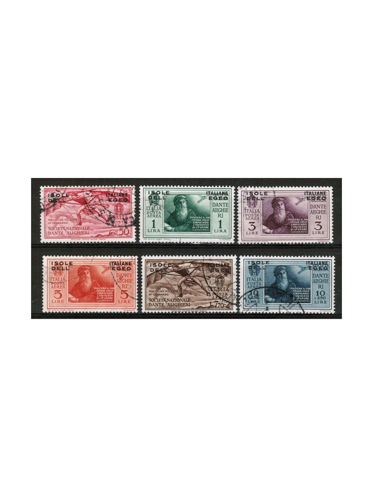 EGEO 1932 Dante Alighieri (posta aerea) 6v us