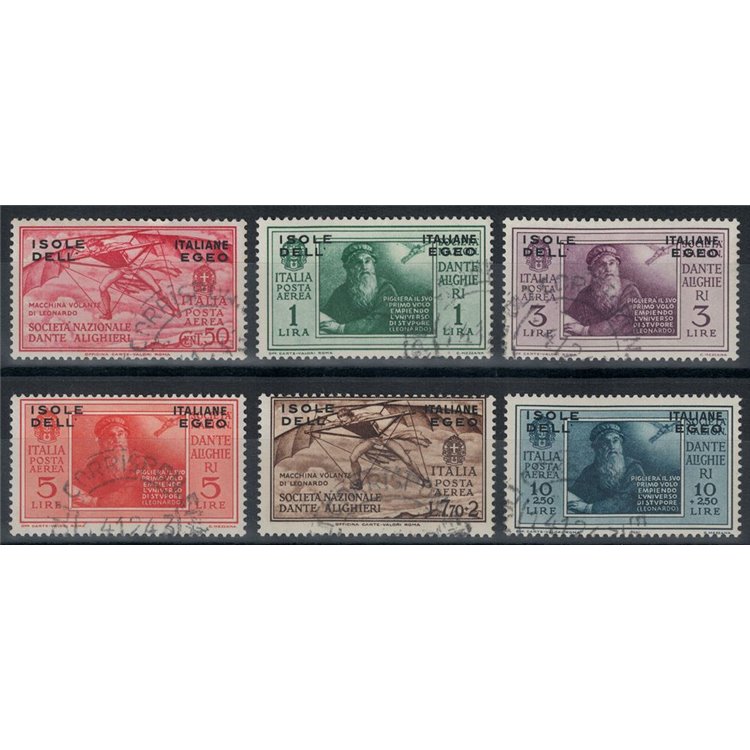 EGEO 1932 Dante Alighieri (posta aerea) 6v us