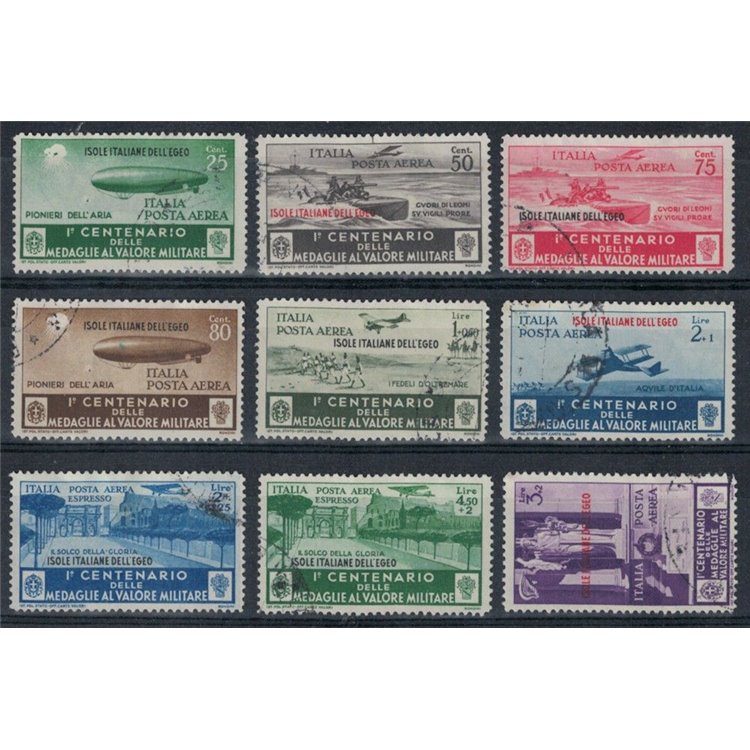 EGEO 1934 Medals for Military Valor (Airmail) 9v US