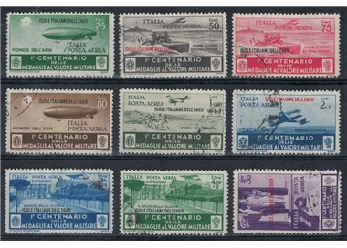 EGEO 1934 Medals for Military Valor (Airmail) 9v US