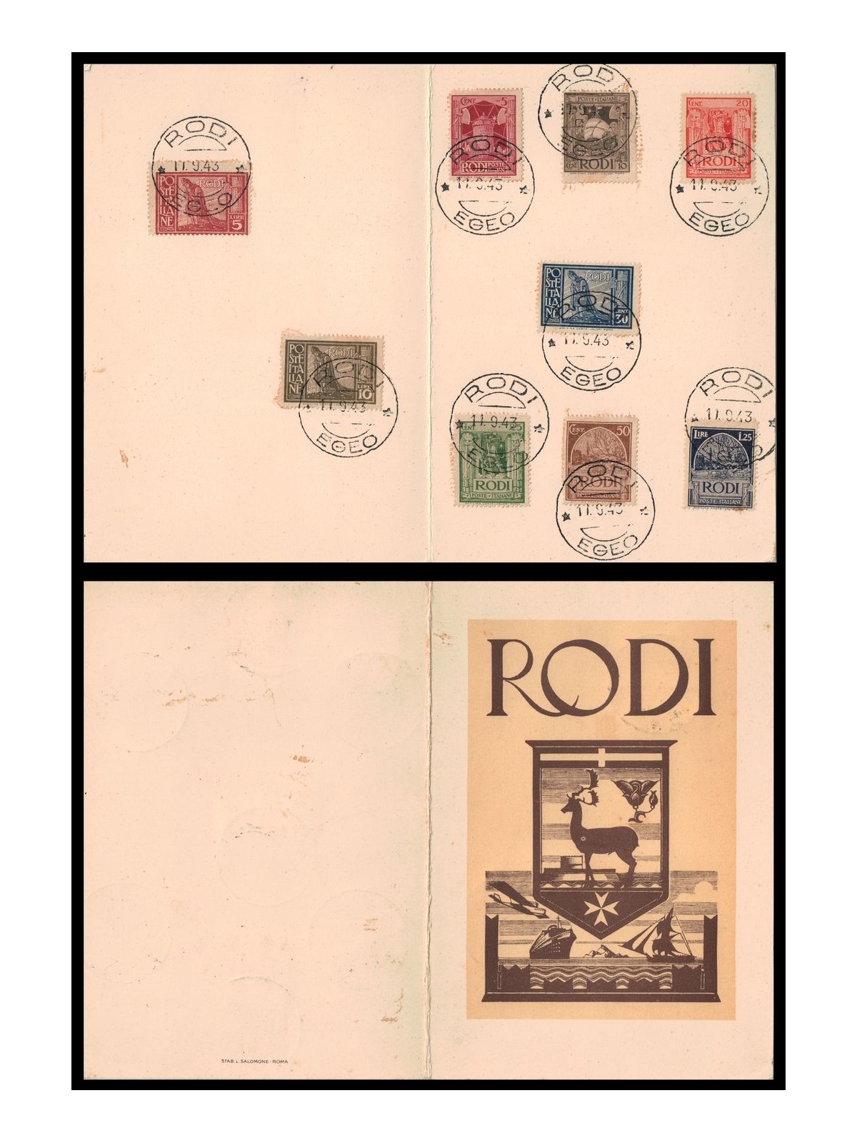 EGEO 1932 Pictorial Series 9v used on fragment