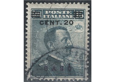 EGEO CASO 1916 20c su 15c grigio nero us