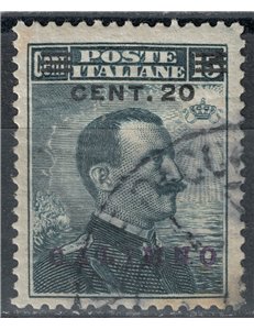 EGEO CALINO 1916 20c su 15c grigio nero us