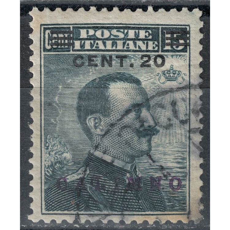 EGEO CALINO 1916 20c on 15c grey black us