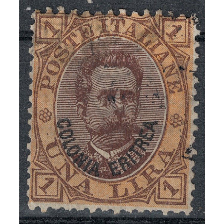 ERITREA 1893 1£ arancio e bruno us