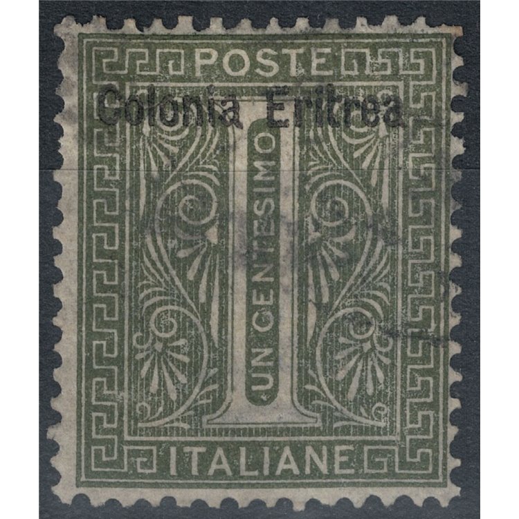 ERITREA 1893 1c verde oliva us