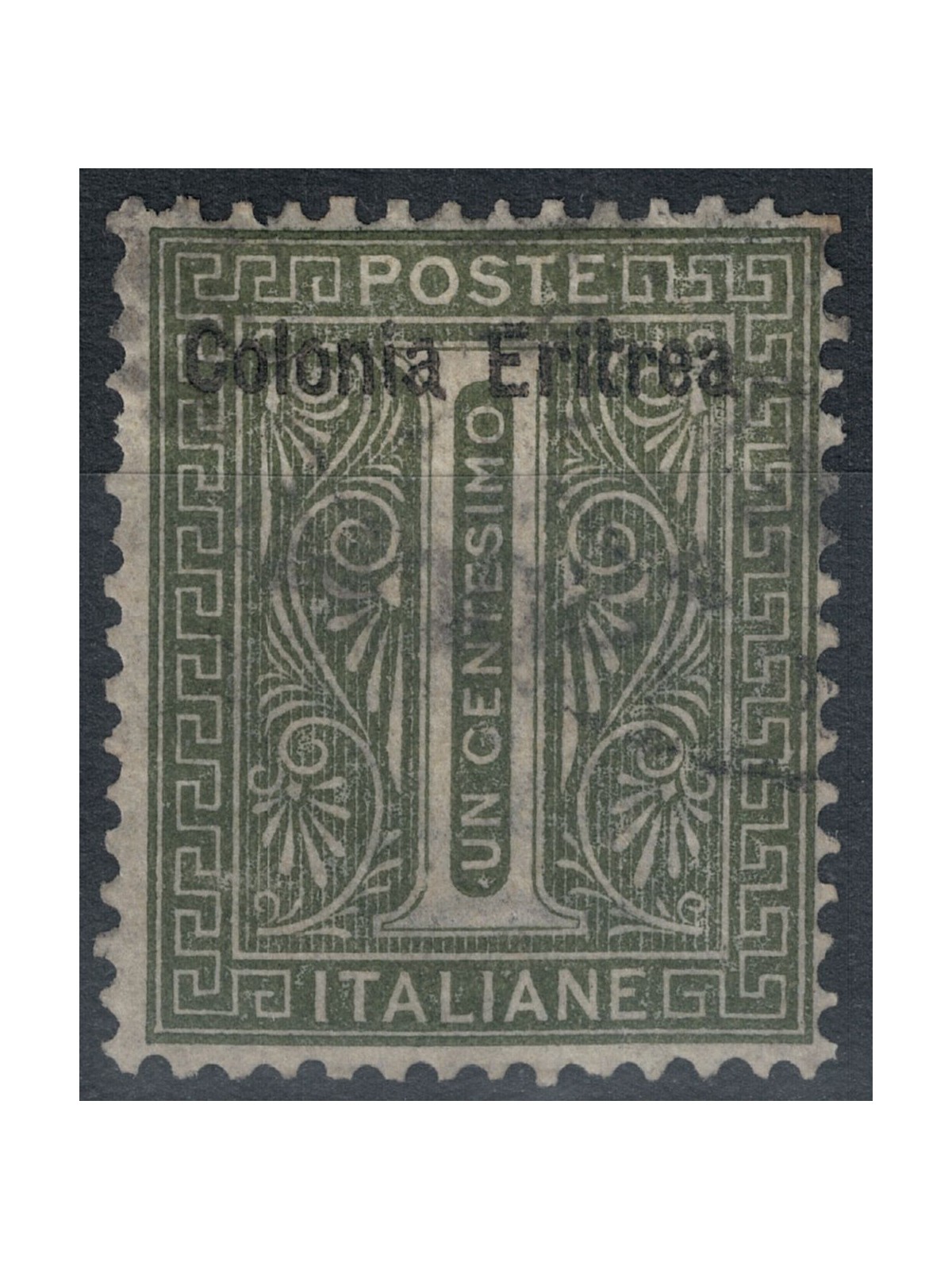 ERITREA 1893 1c verde oliva us