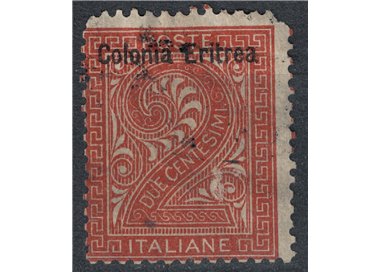 ERITREA 1893 2c bruno rosso us