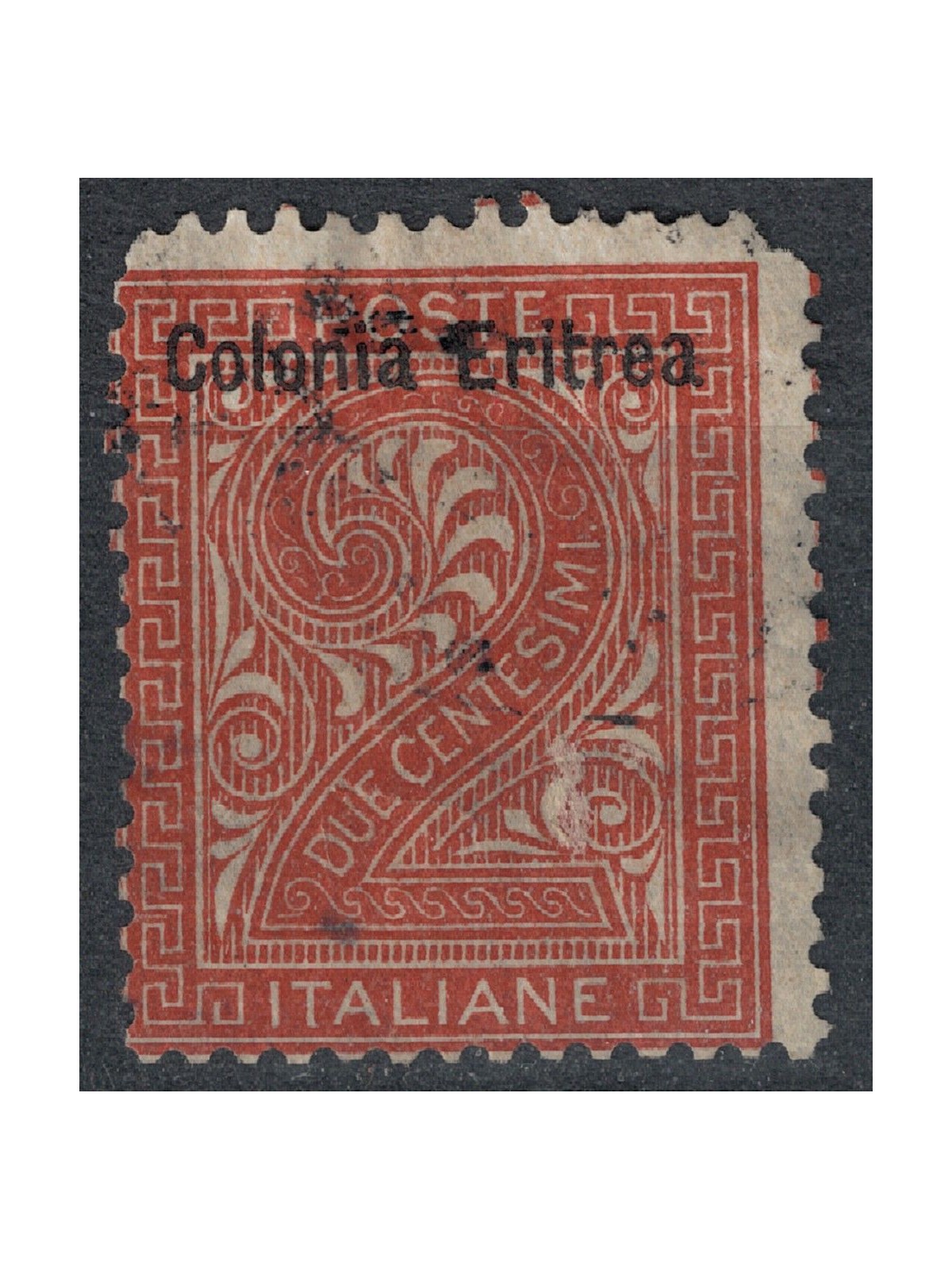 ERITREA 1893 2c bruno rosso us