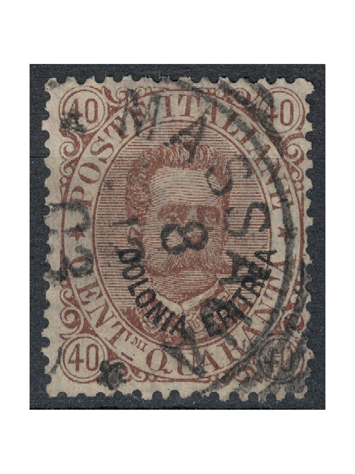 ERITREA 1893 40c brown us