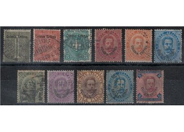 ERITREA 1893 Serie ordinaria 11v us ©