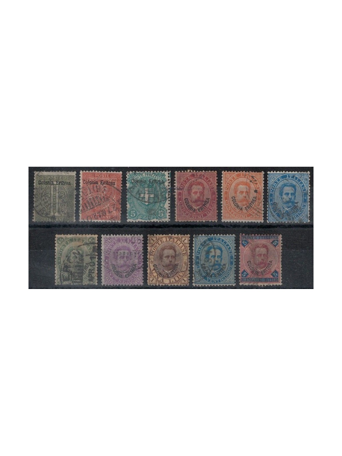 ERITREA 1893 Ordinary series 11v us ©