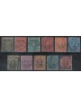 ERITREA 1893 Serie ordinaria 11v us ©