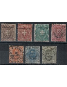 ERITREA 1895-99 Ordinary series 7v us