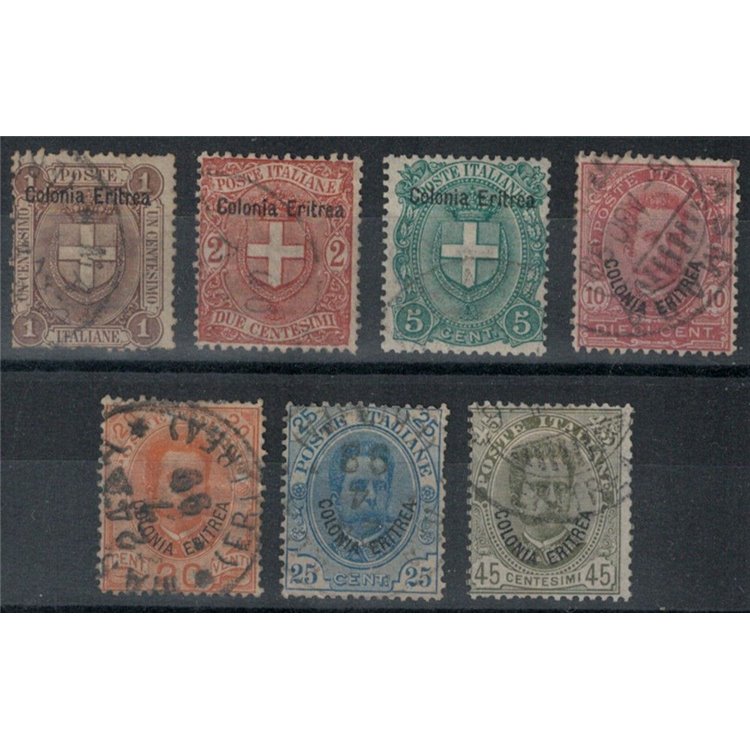 ERITREA 1895-99 Serie ordinaria 7v us