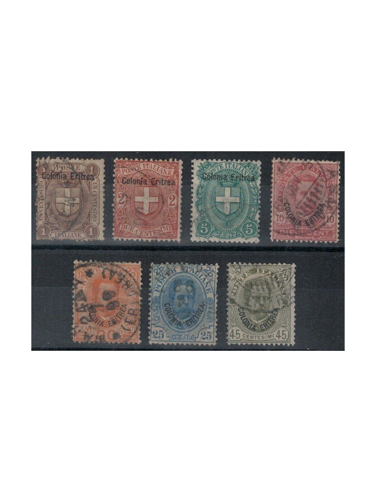ERITREA 1895-99 Ordinary series 7v us