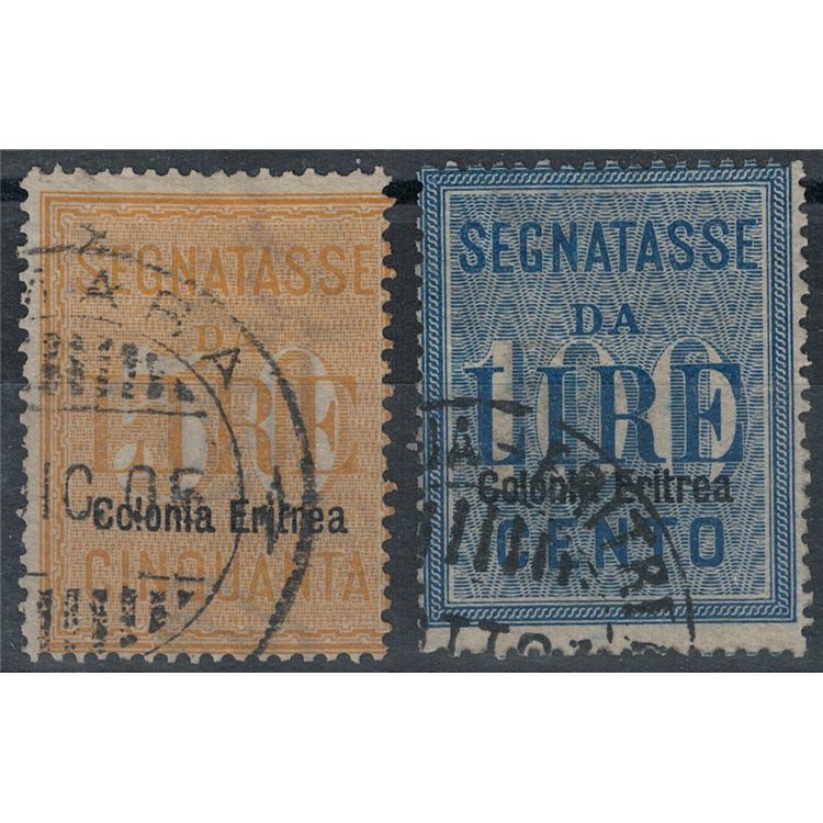 ERITREA 1903 Segnatasse 2v us ©