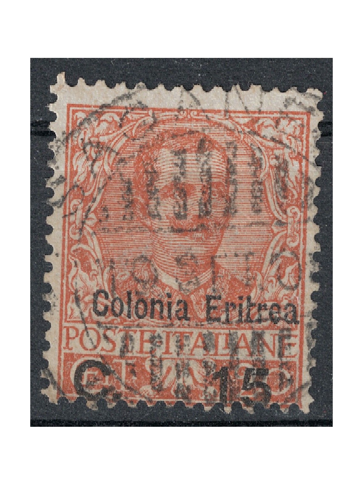 ERITREA 1905 Floral 15c on 20c us
